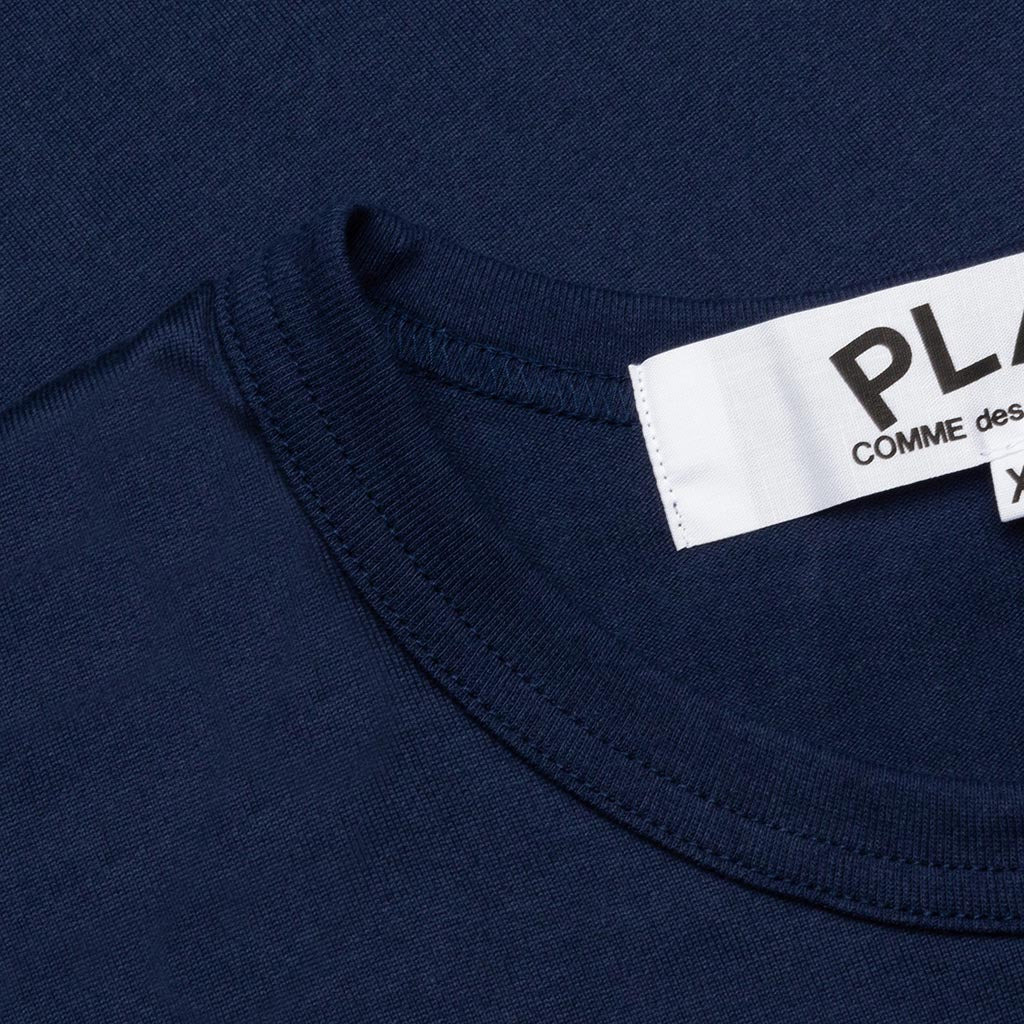 COMME DES GARCONS PLAY WOMEN'S GOLD HEART T-SHIRT - NAVY - 3