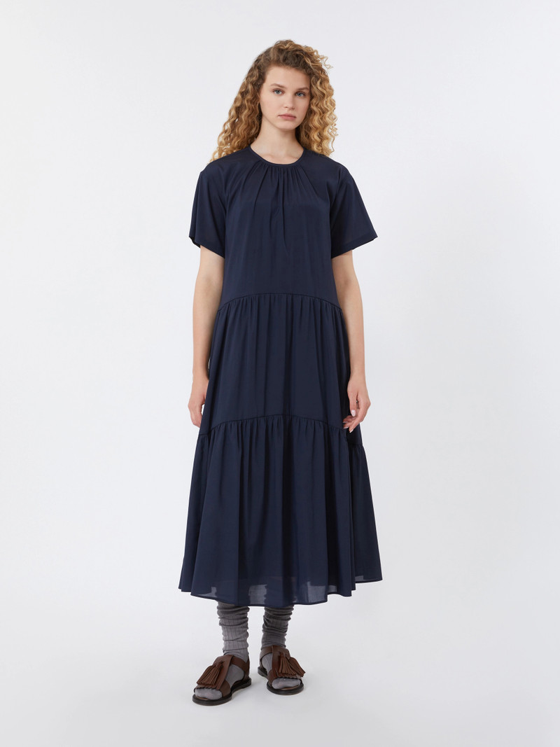 ALLORO Technical cotton canvas dress - NAVY 3