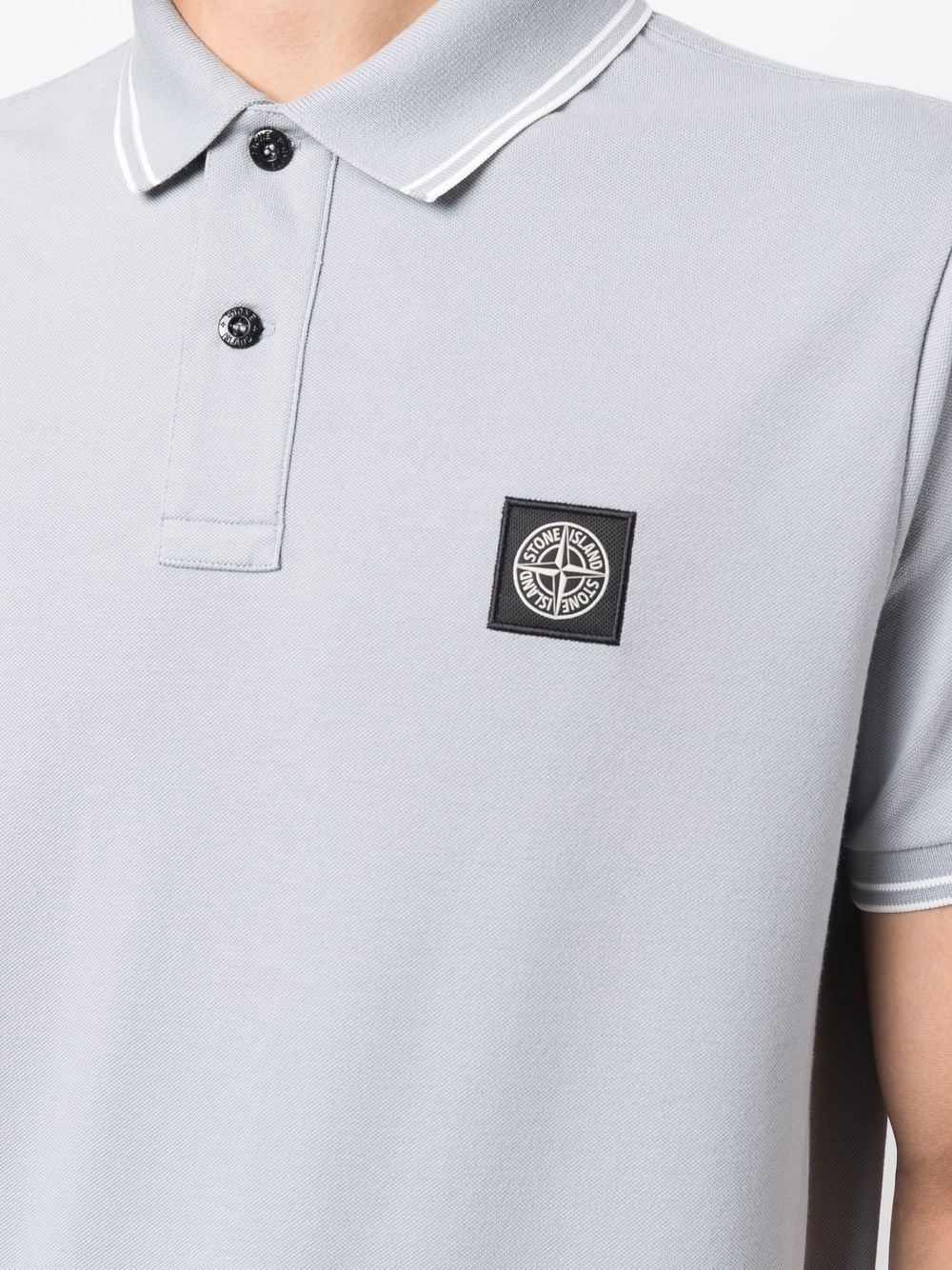 logo-patch polo shirt - 5