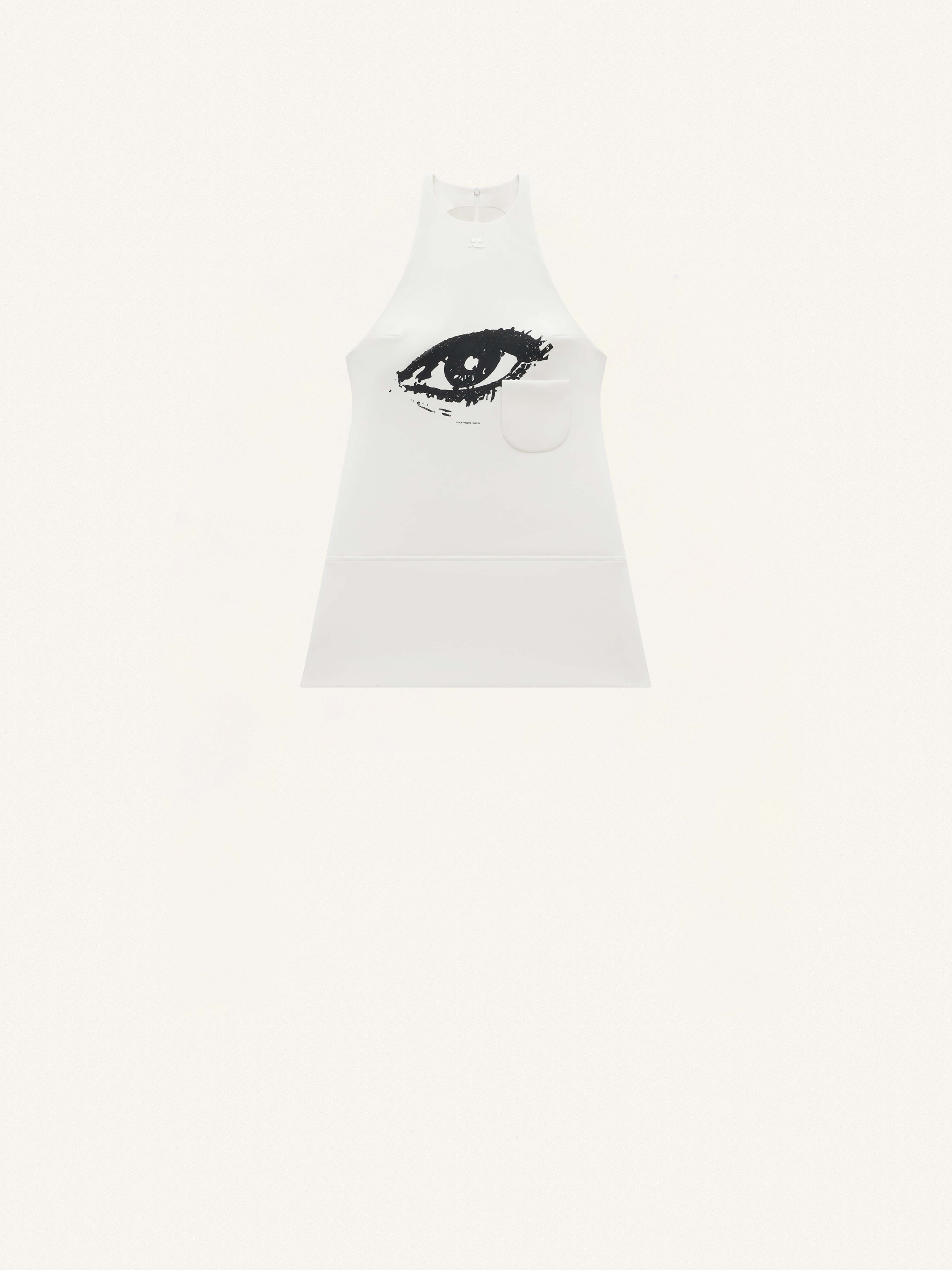 PRINTED SLEEVELESS MINI DRESS - 1