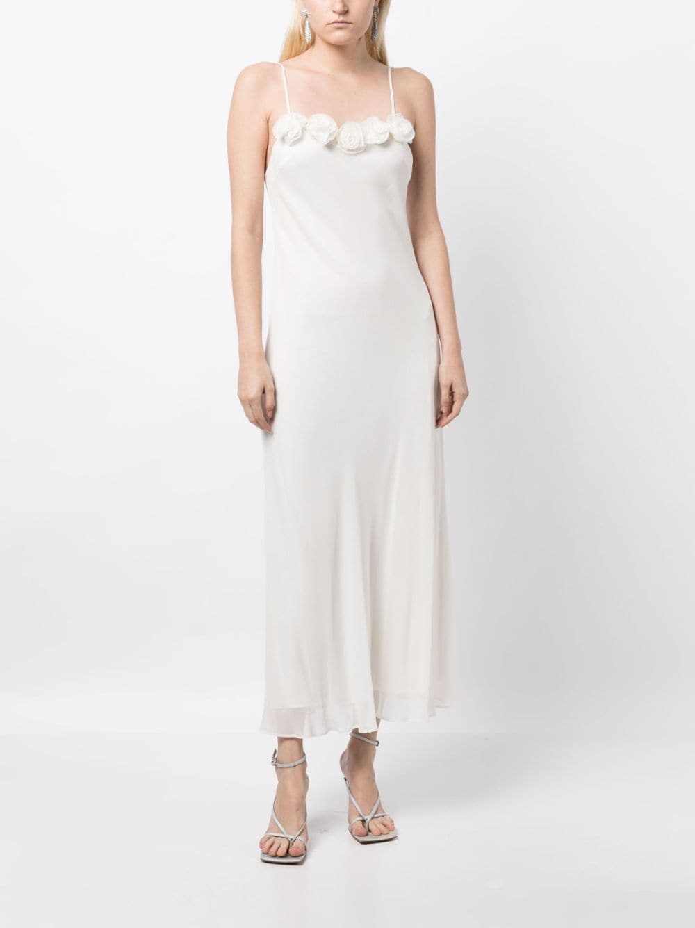 Benedetta rose-appliquÃ© midi dress - 2