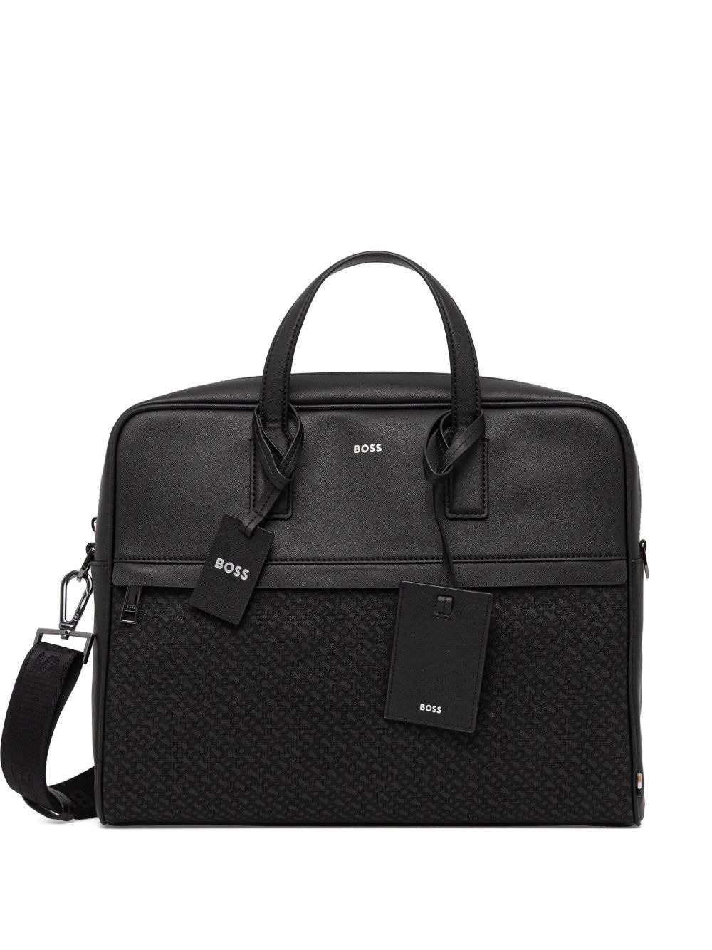 logo-plaque top-handle briefcase - 1