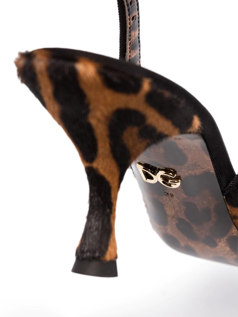 leopard print slingback pumps - 5