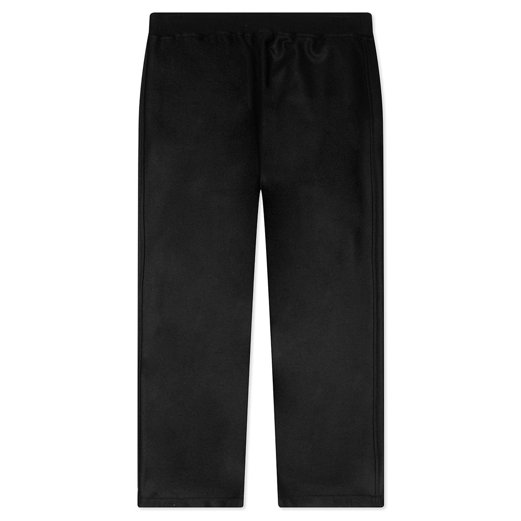 MELTON WOOL TROUSERS WITH DRAWSTRING AT HEMS - BLACK - 2