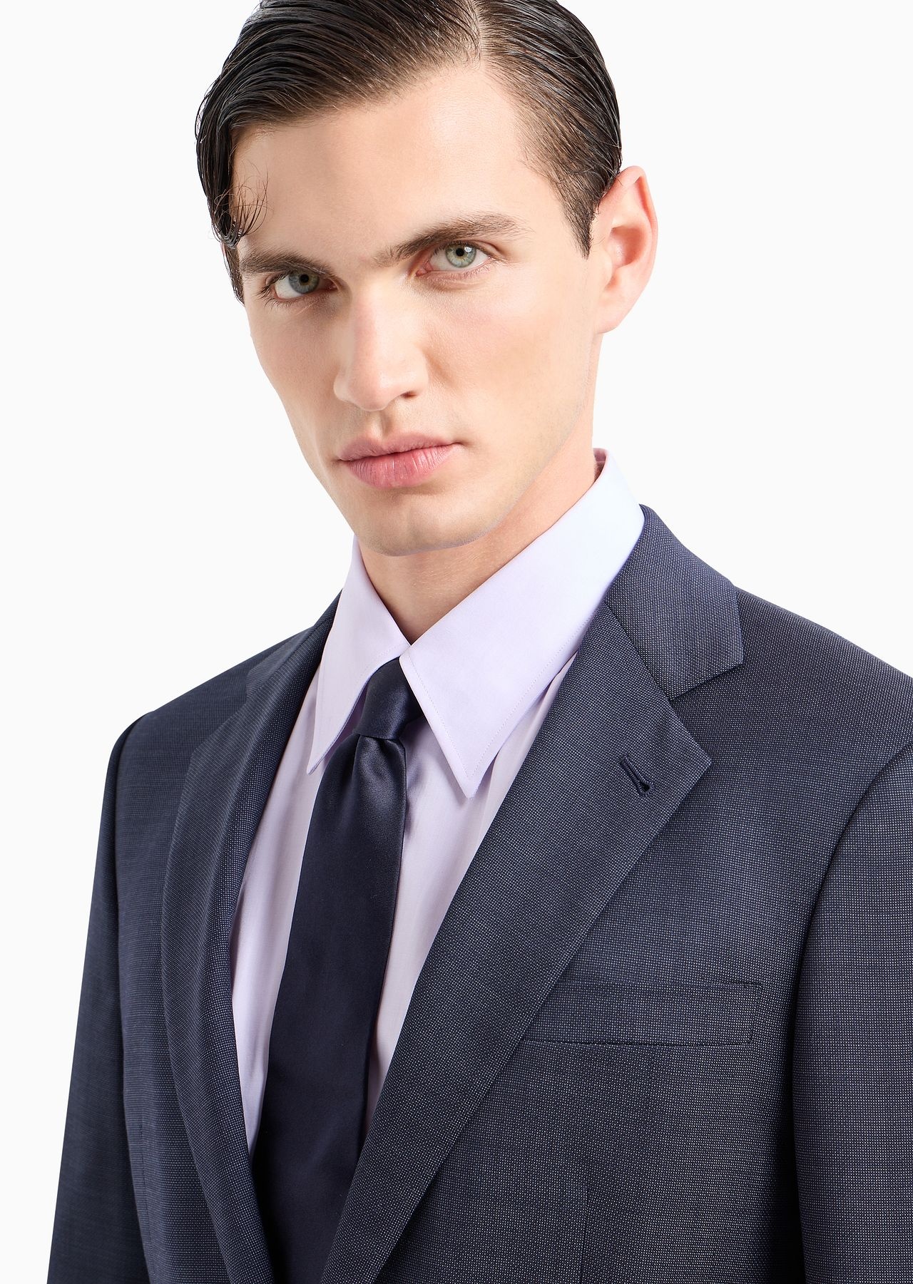 Soho Line single-breasted suit in pinpoint-effect virgin-wool serge - 5