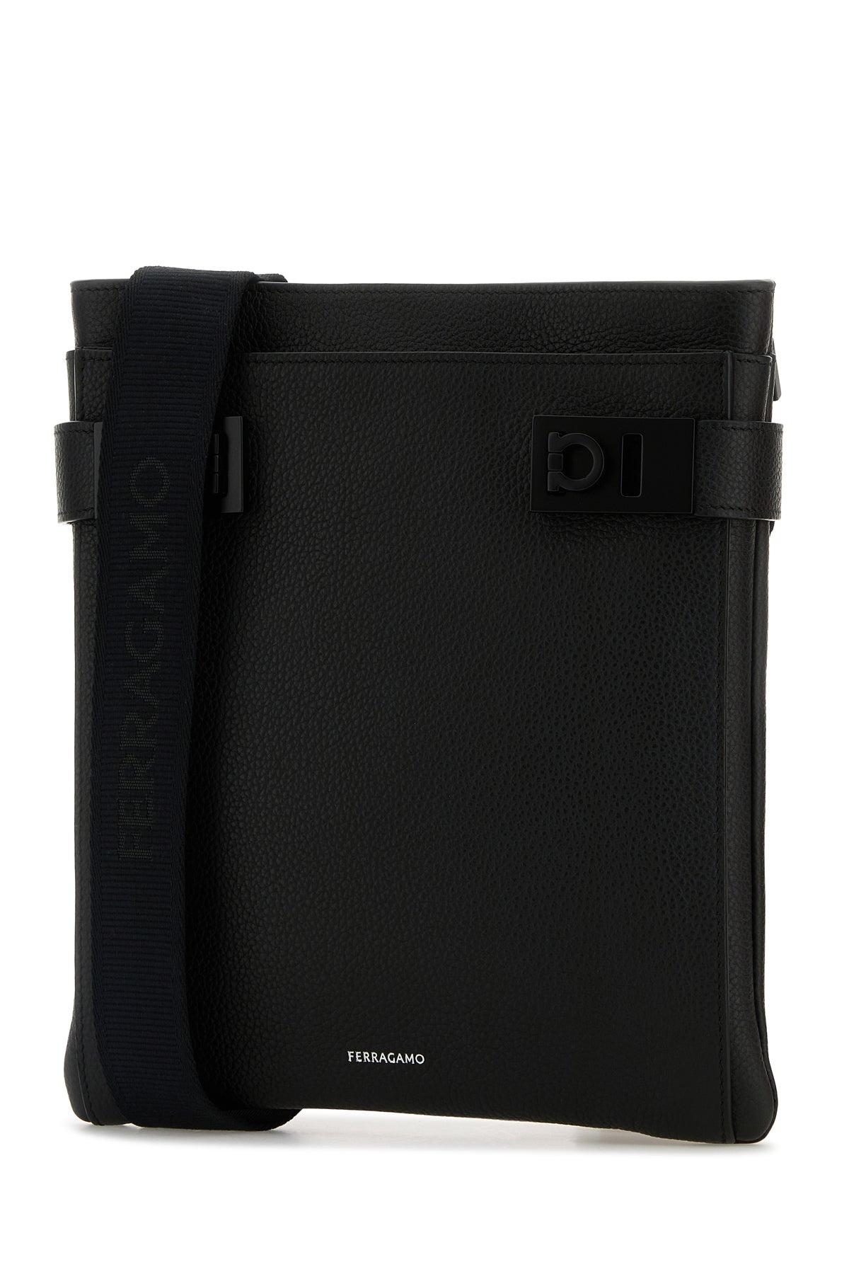 Black leather crossbody bag - 2
