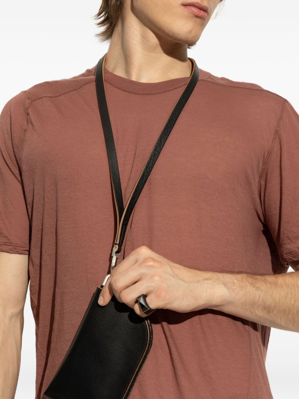 curved zip leather wallet - 7