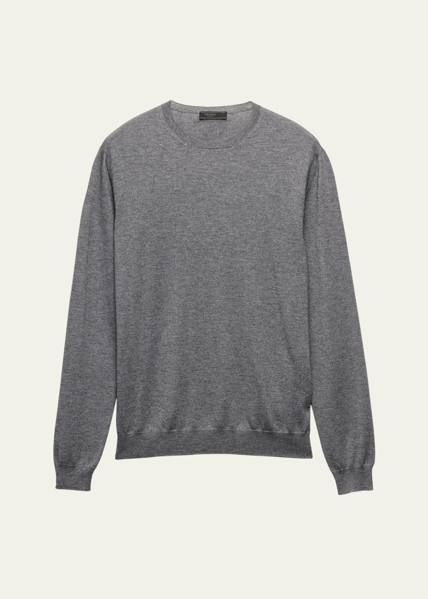 Men's Silk-Cashmere Crew Sweater - 1