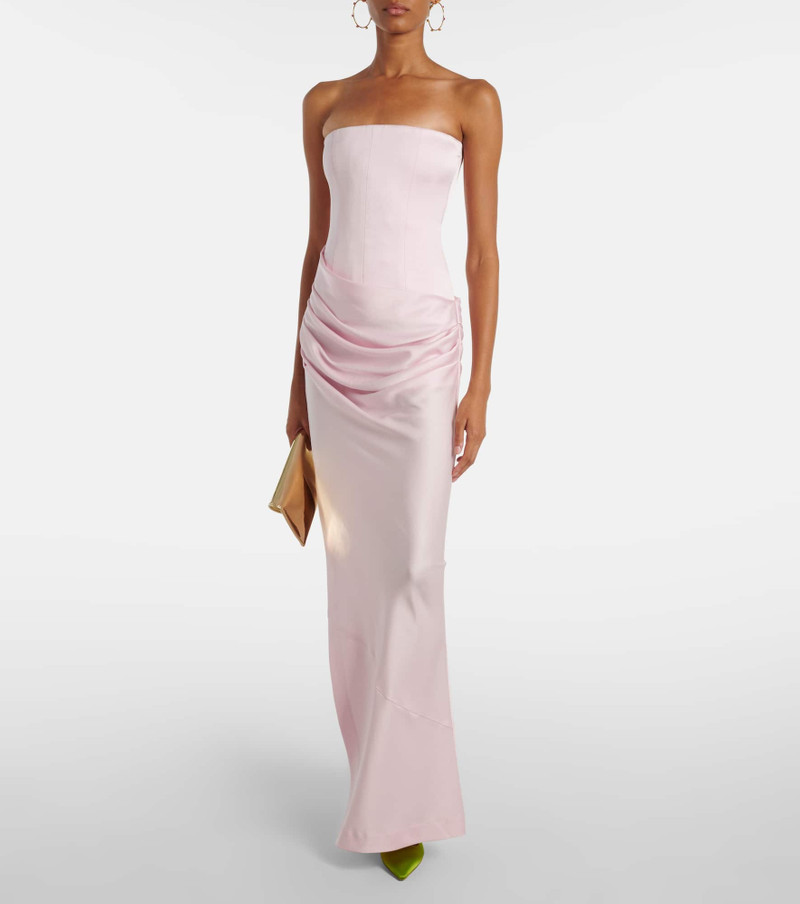 ALEX PERRY Draped bustier gown outlook