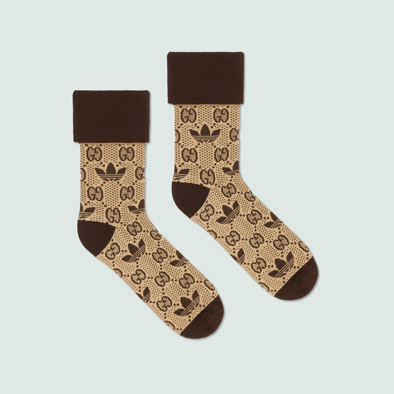 GUCCI adidas x Gucci GG Trefoil cotton socks outlook