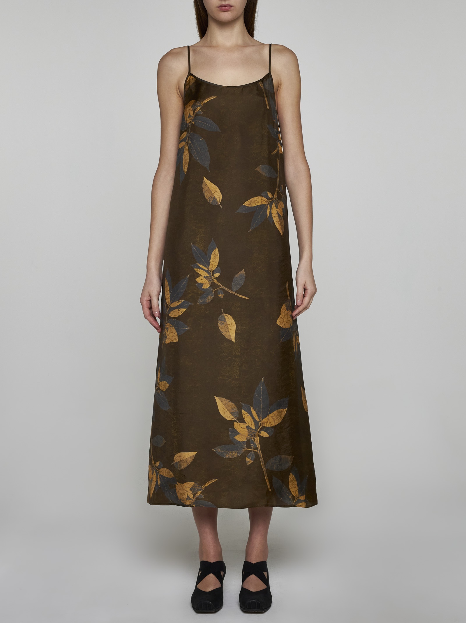 UMA WANG Anaya print viscose-blend midi dress | REVERSIBLE