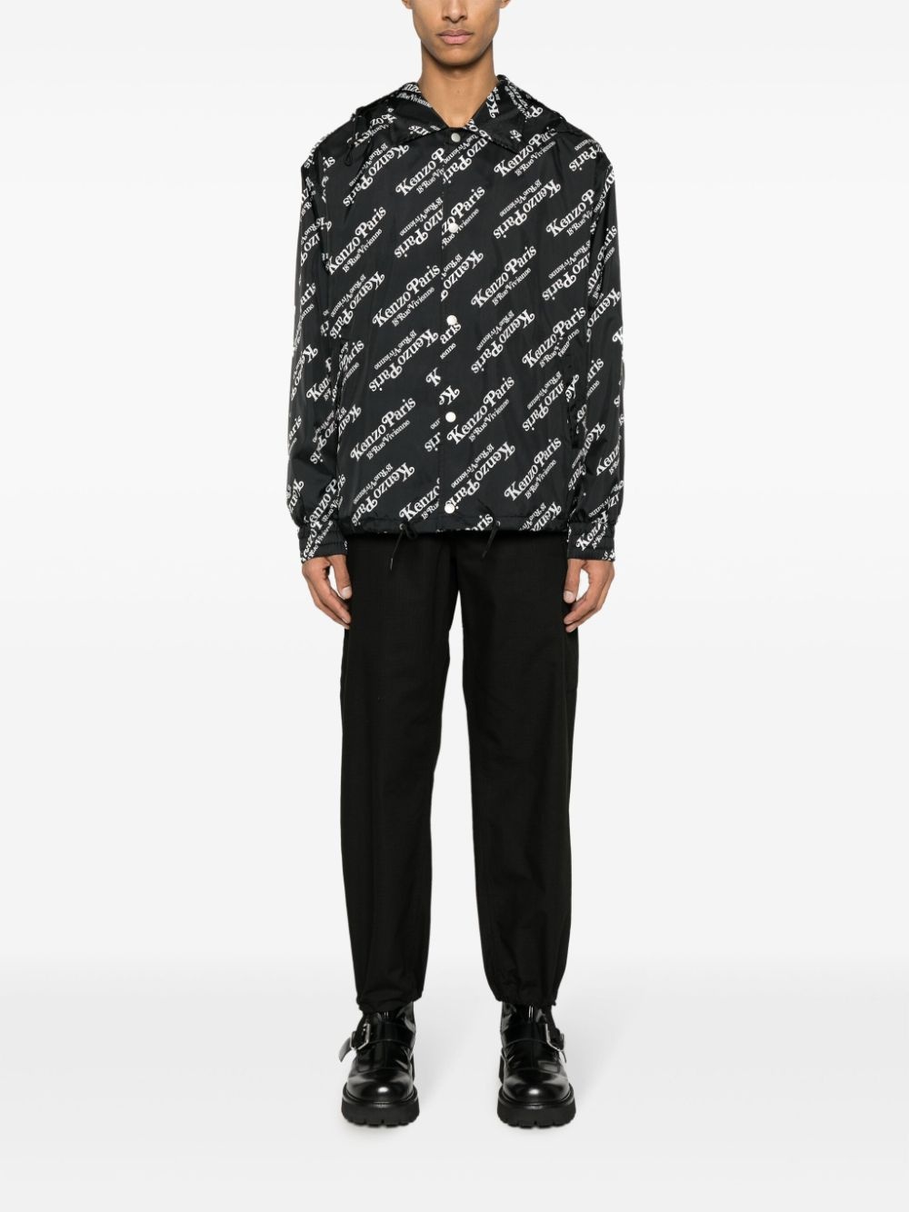 x Verdy logo-print hooded windbreaker - 2