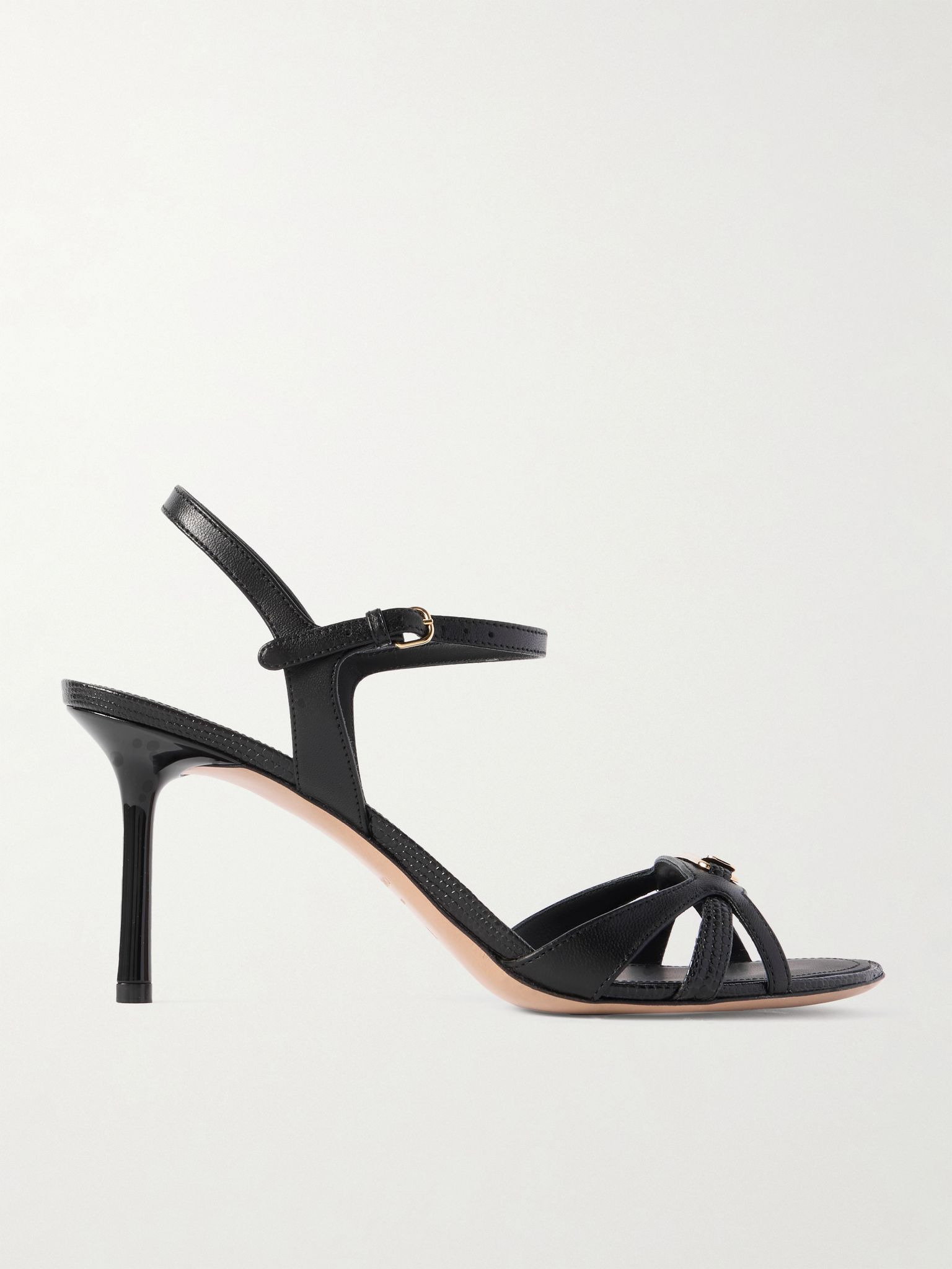 Dasy logo-embellished leather sandals Black - 1