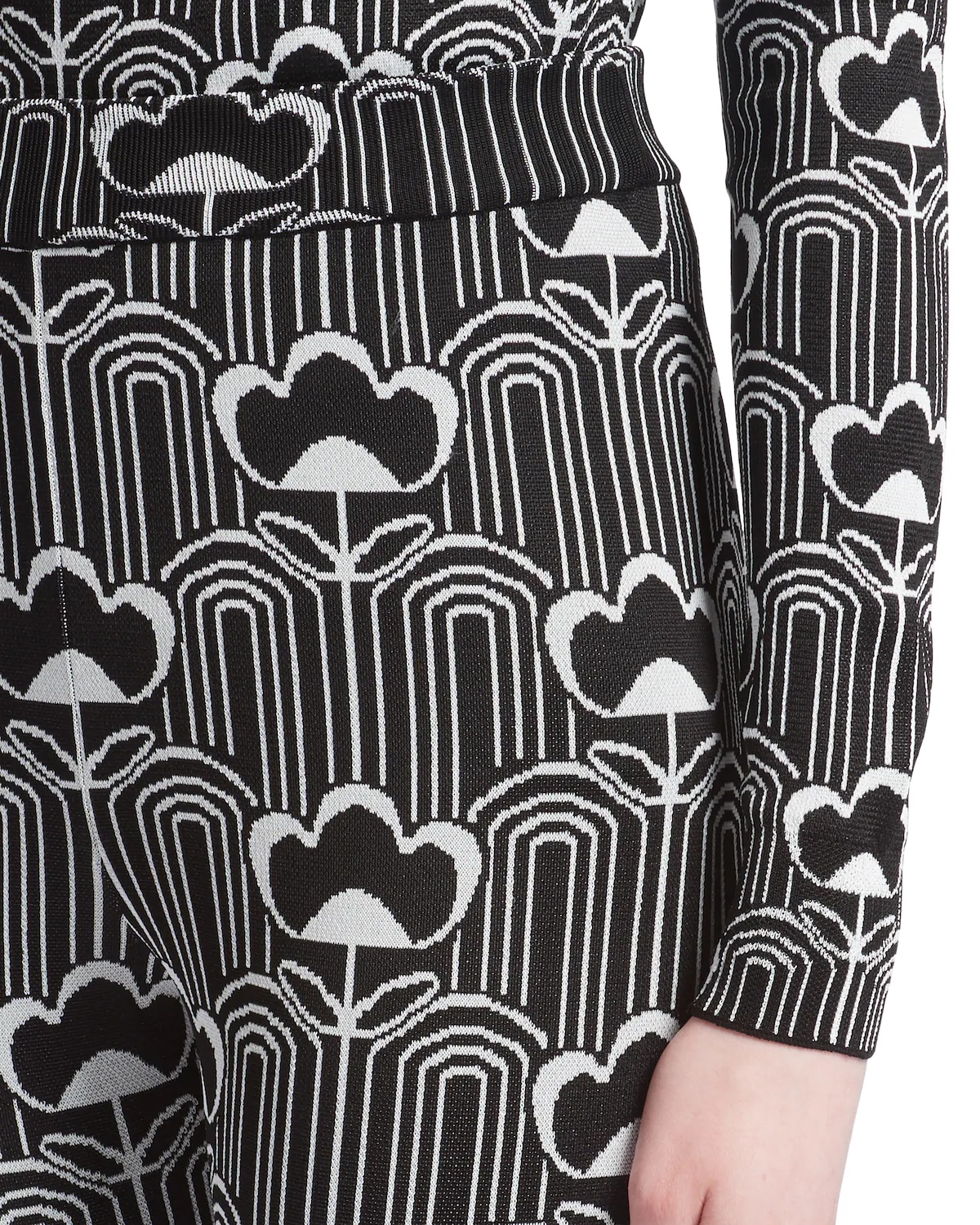 Viscose jacquard leggings - 5