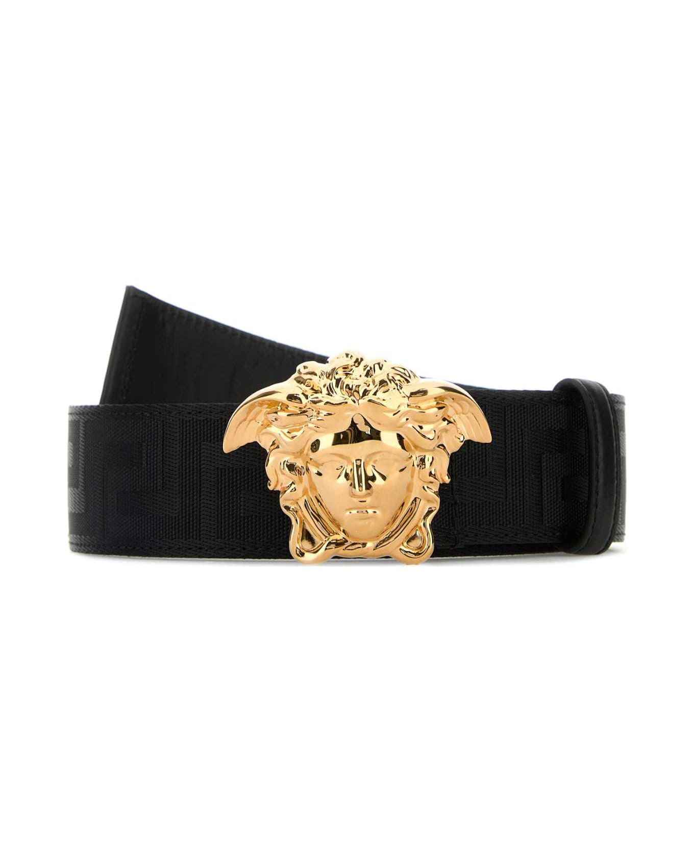 Black Fabric Medusa Belt - 1