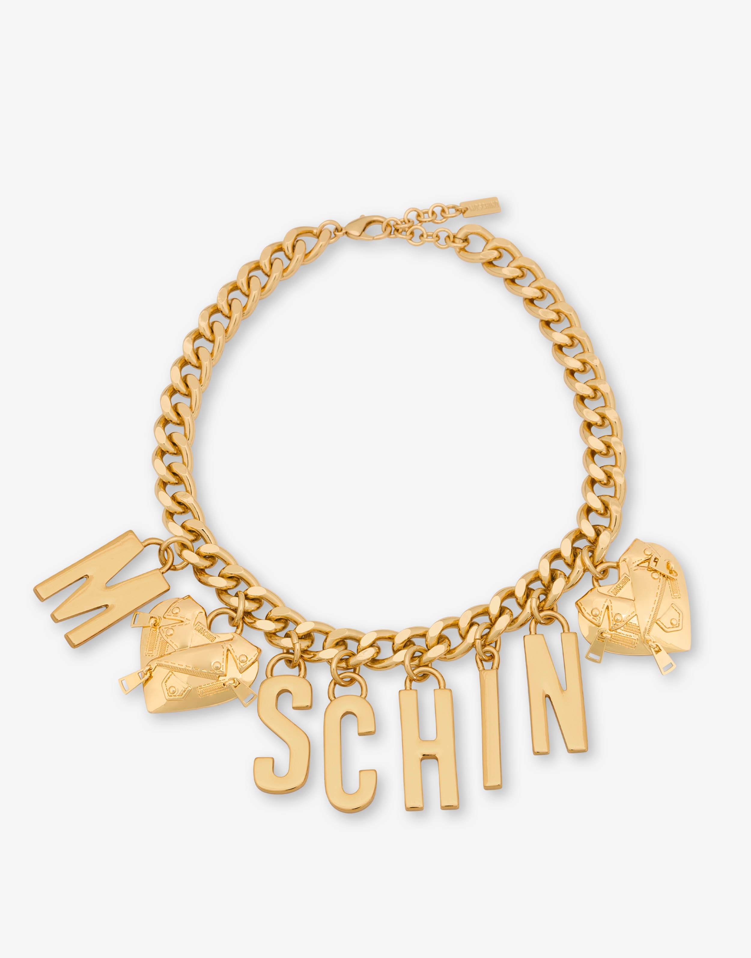 BIKER HEART NECKLACE WITH LETTERING - 1