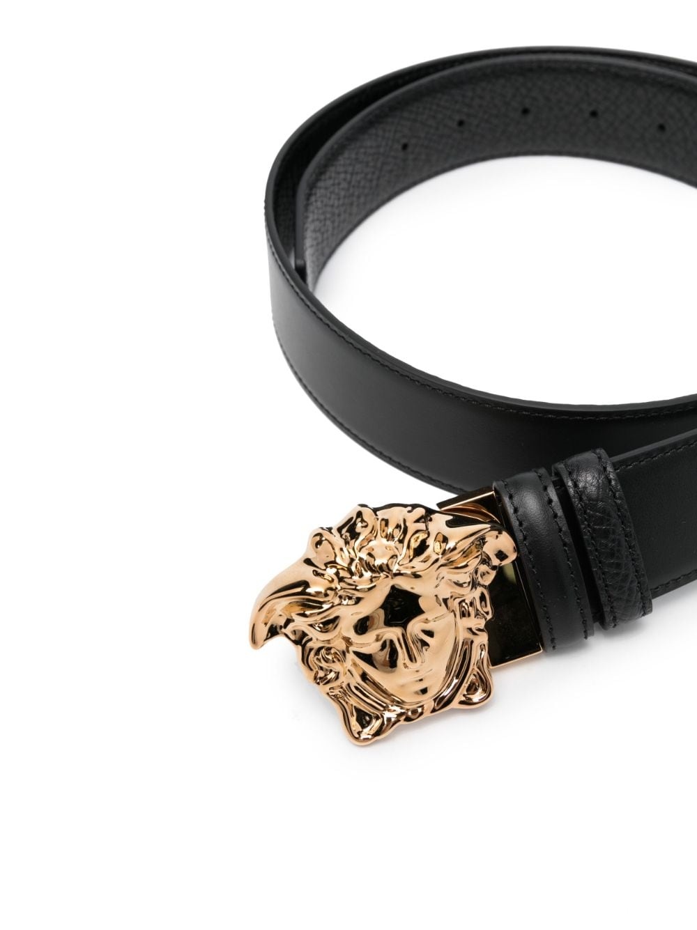 Medusa Head leather buckle belt - 2