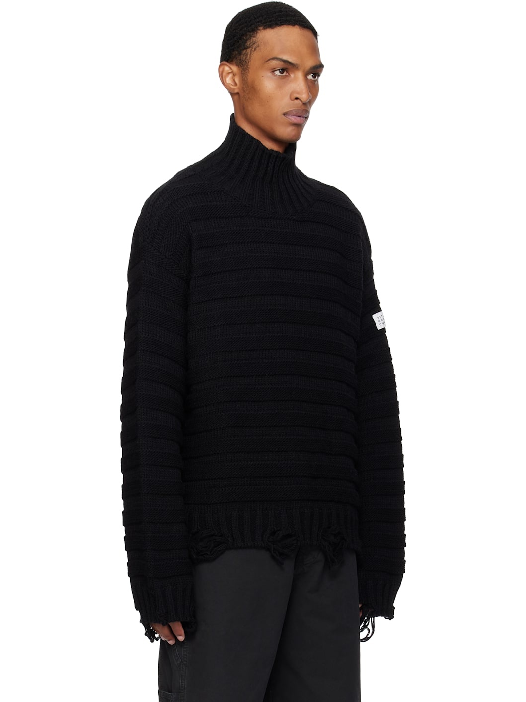 Black Wool Turtleneck - 2