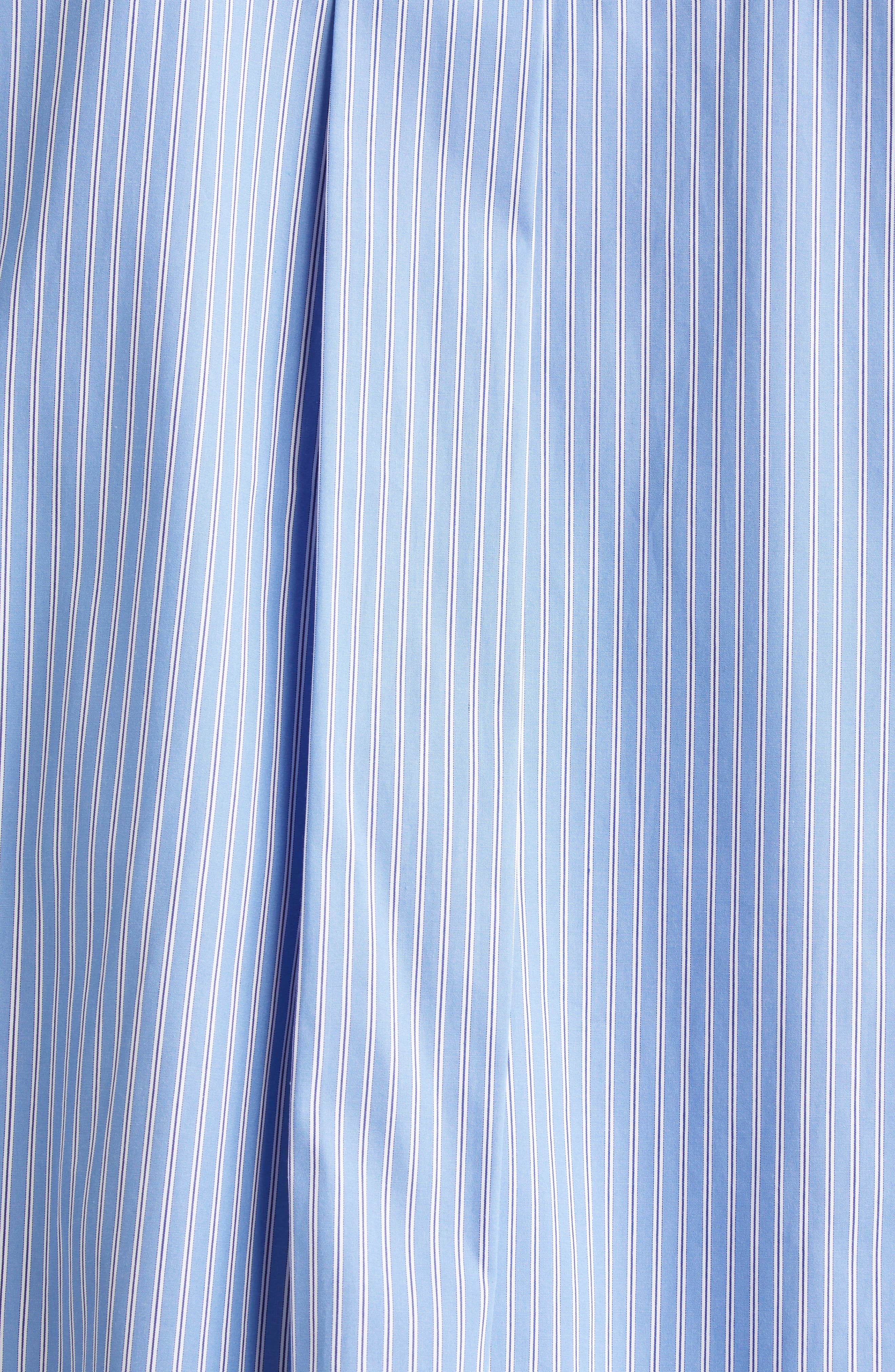 Sacai Stripe Overlay Poplin Button-Up Shirt in Stripe Mix at Nordstrom - 7