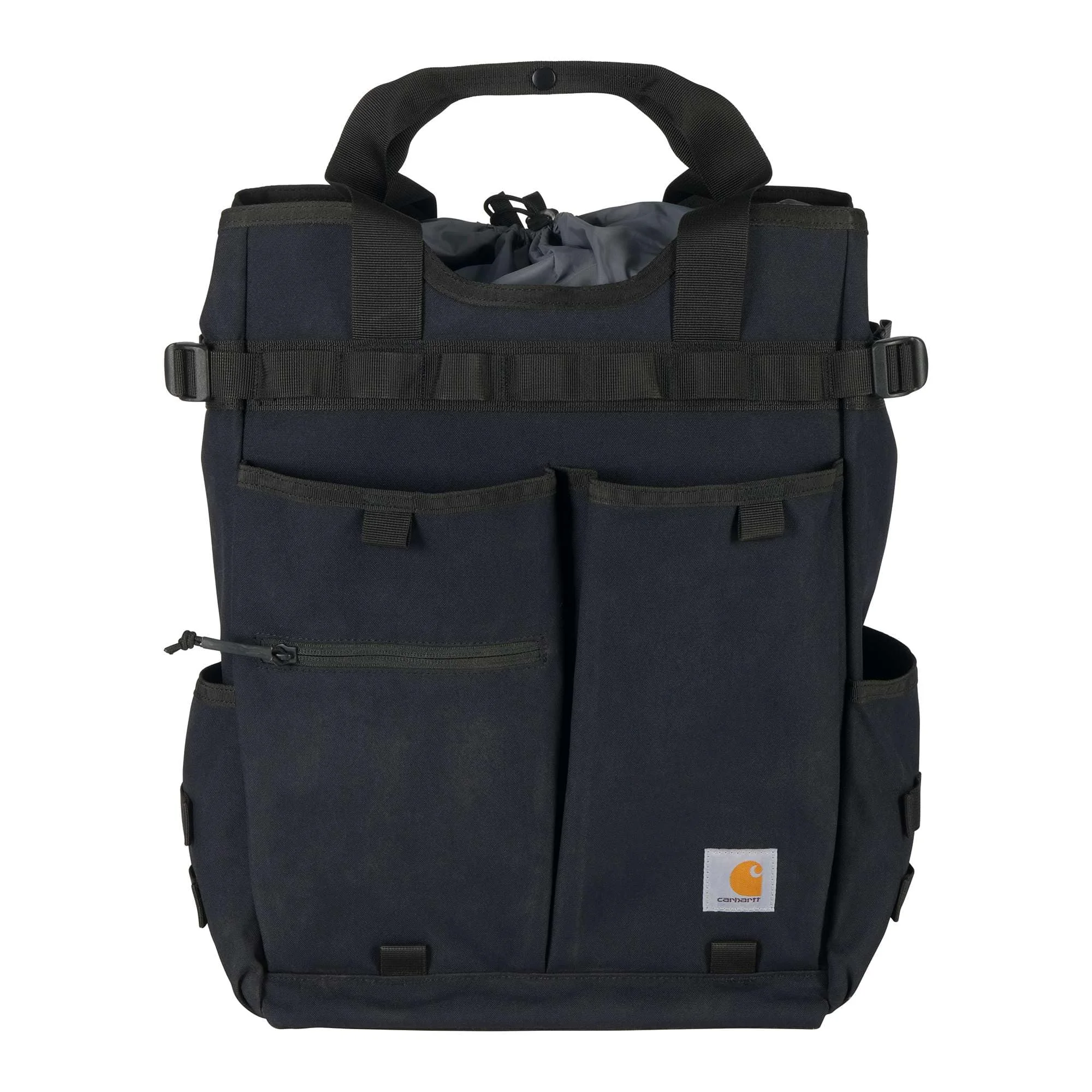28L Nylon Cinch-Top Convertible Tote Backpack - 1