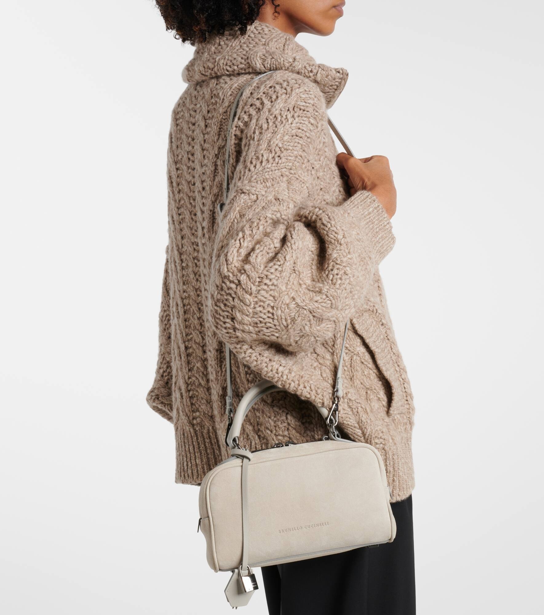 Small suede tote bag - 2