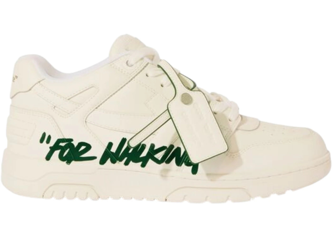 OFF-WHITE Out Of Office For Walking Low Tops White Green - 1