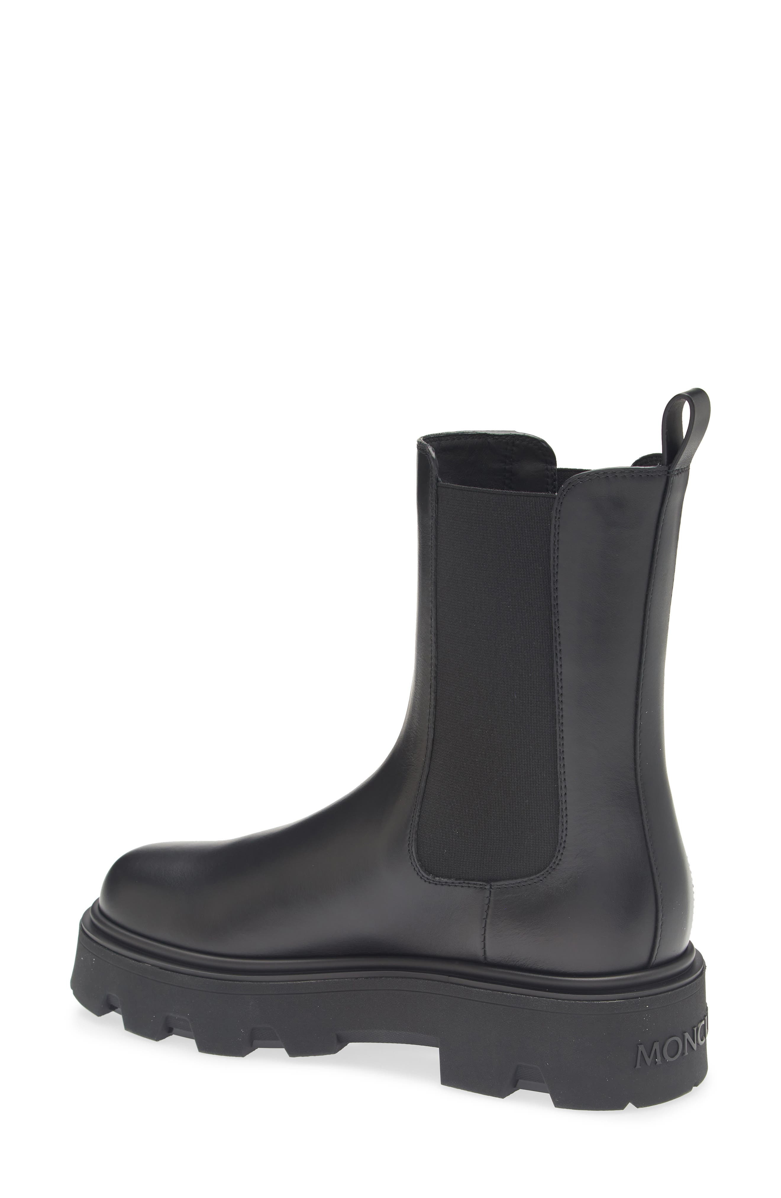 Moncler Aurea Lug Chelsea Boot in Black at Nordstrom - 2