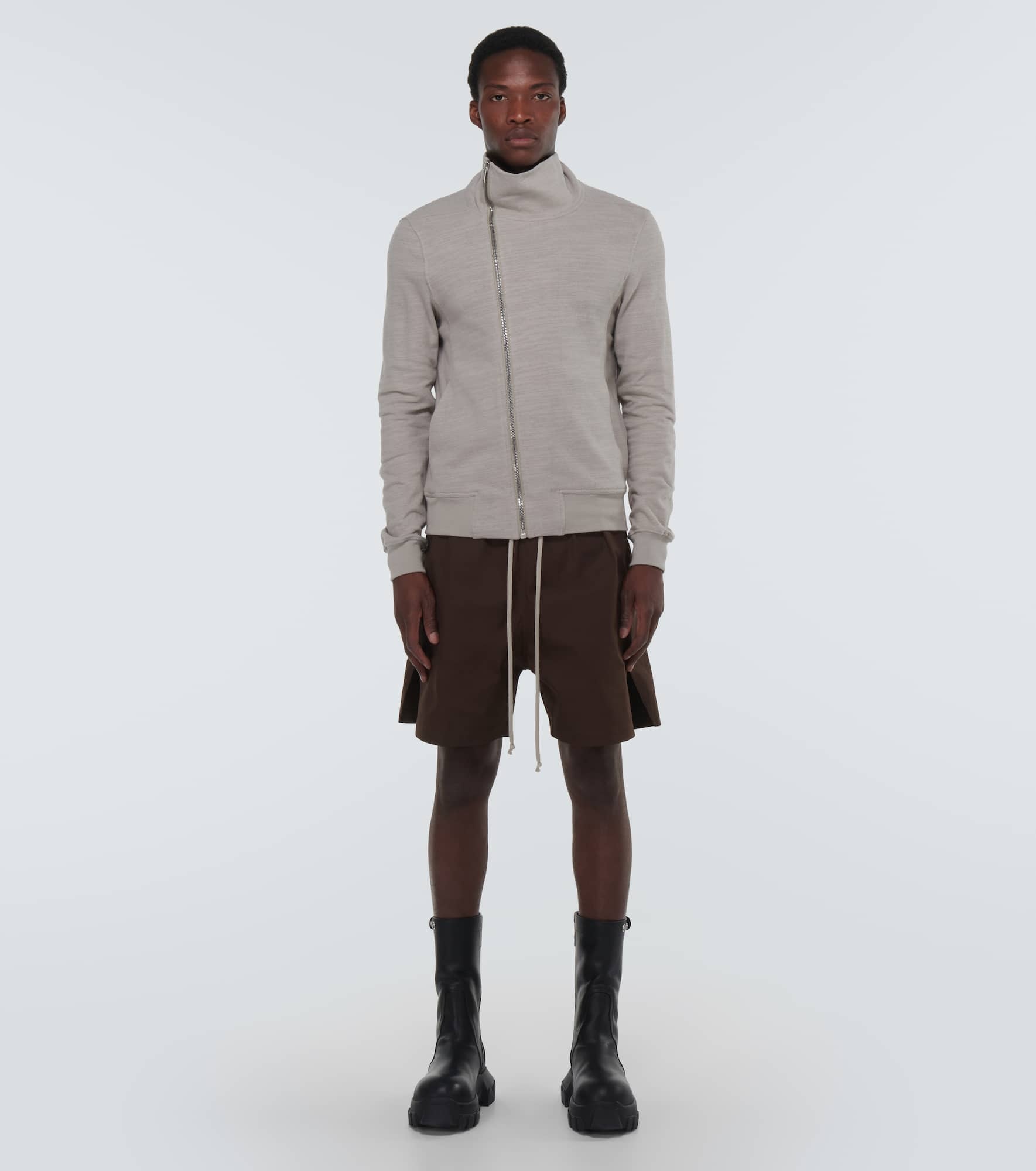 Asymmetric cotton sweatshirt jersey - 2