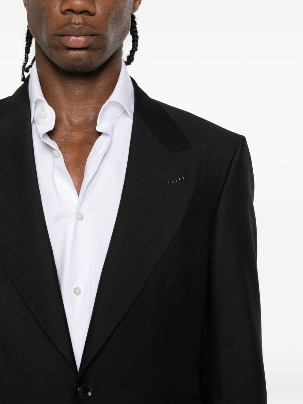 twill single-breasted suit - 5