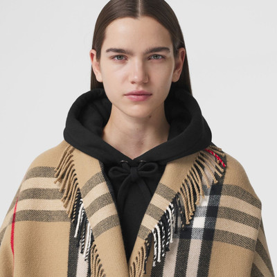 Burberry Check Wool Cashmere Cape outlook