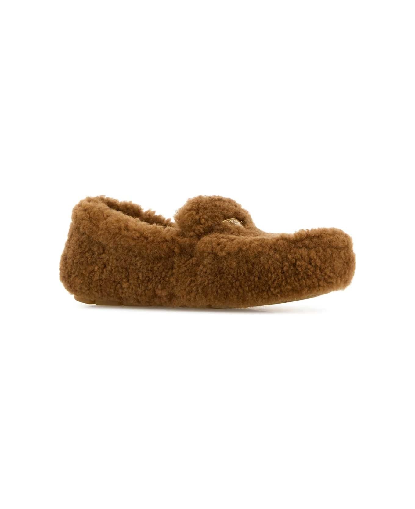 Caramel Shearling Loafers - 2