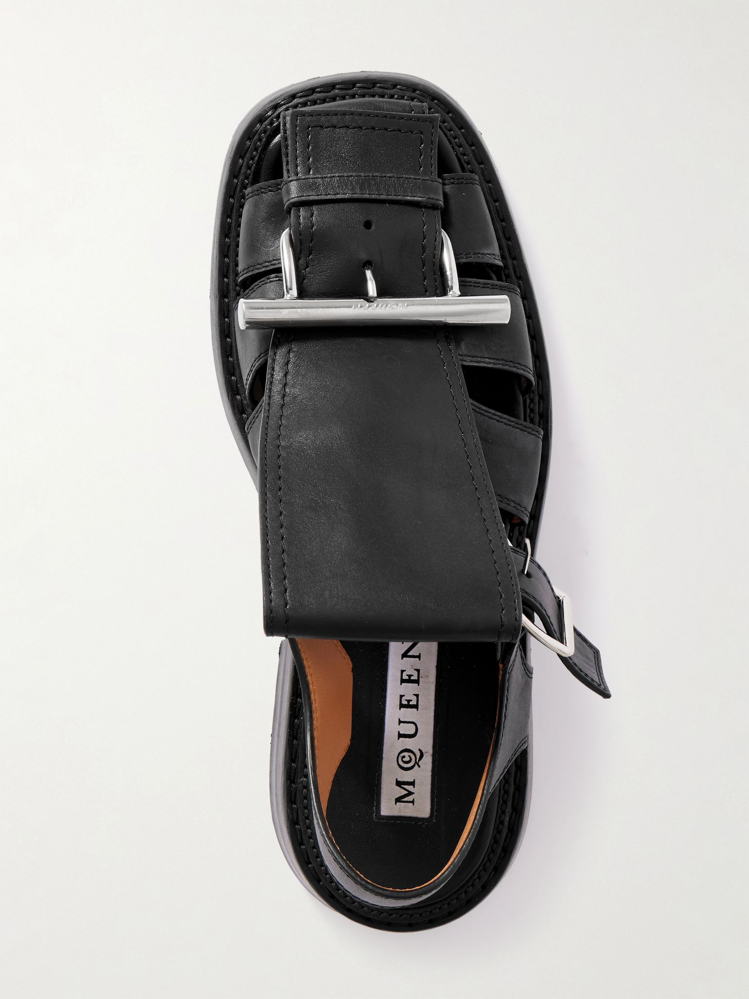 Leather sandals Black - 5