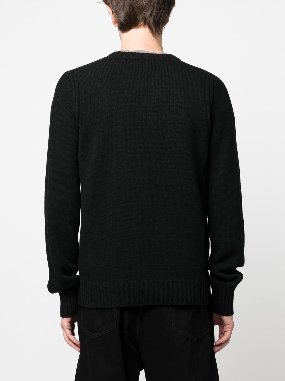 logo-patch wool sweatshirt - 4
