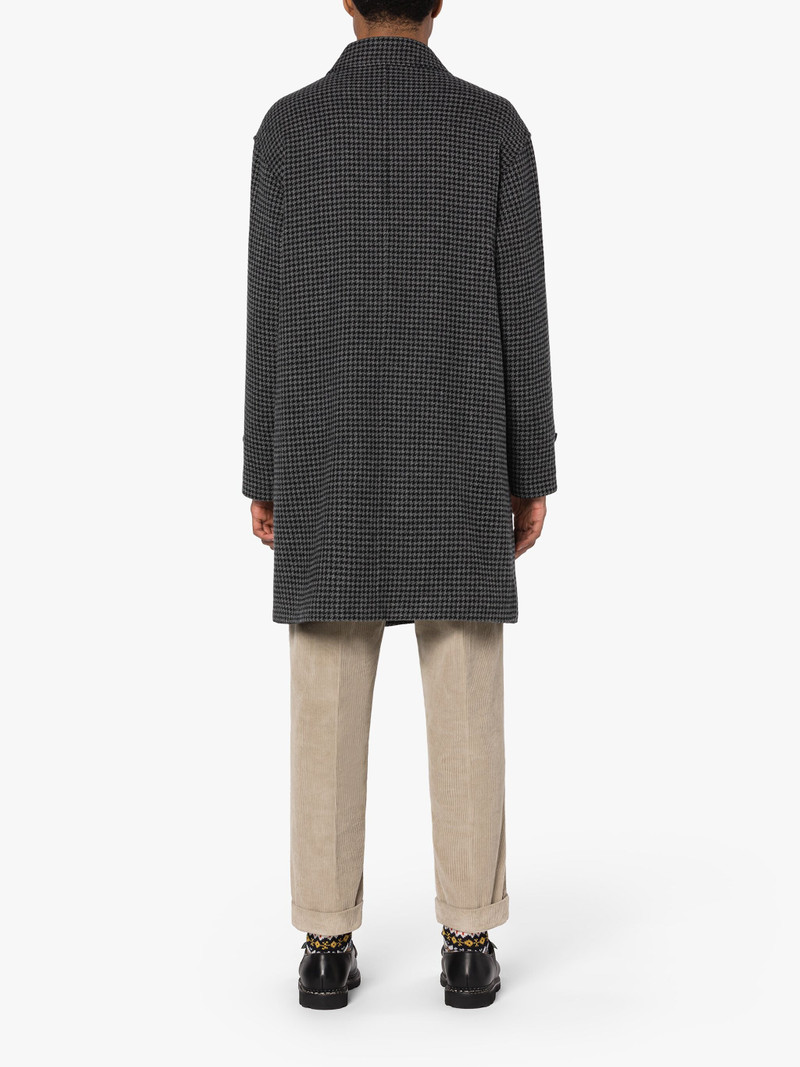 SOHO GREY HOUNDSTOOTH WOOL OVERCOAT 4