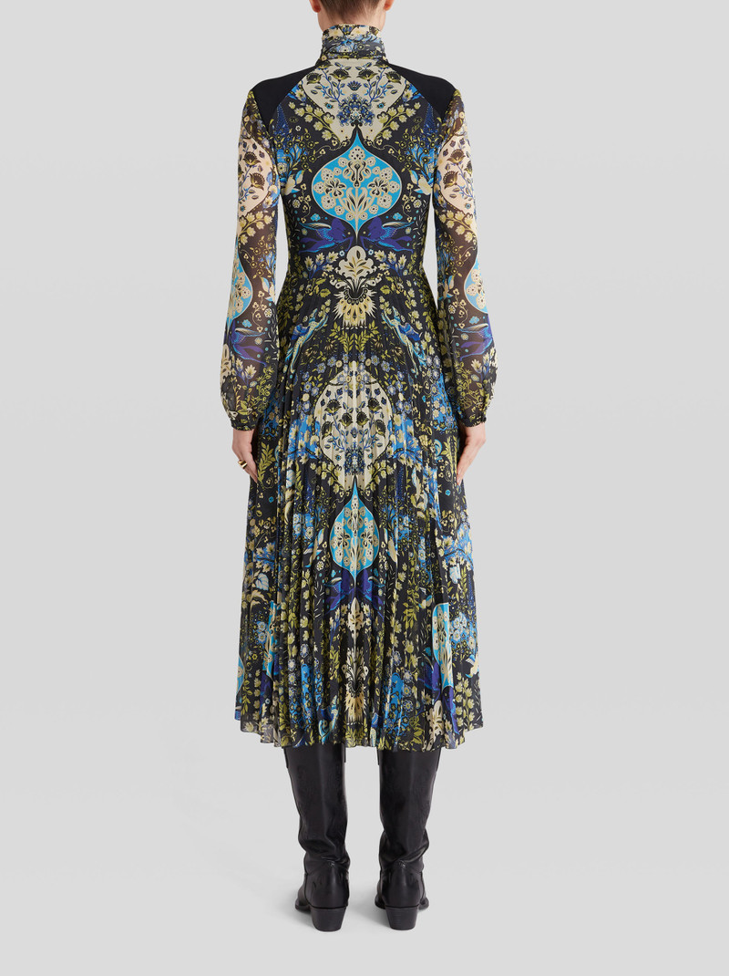 GEORGETTE DRESS WITH PRINTED MYTHOLOGICAL ANIMALS 4