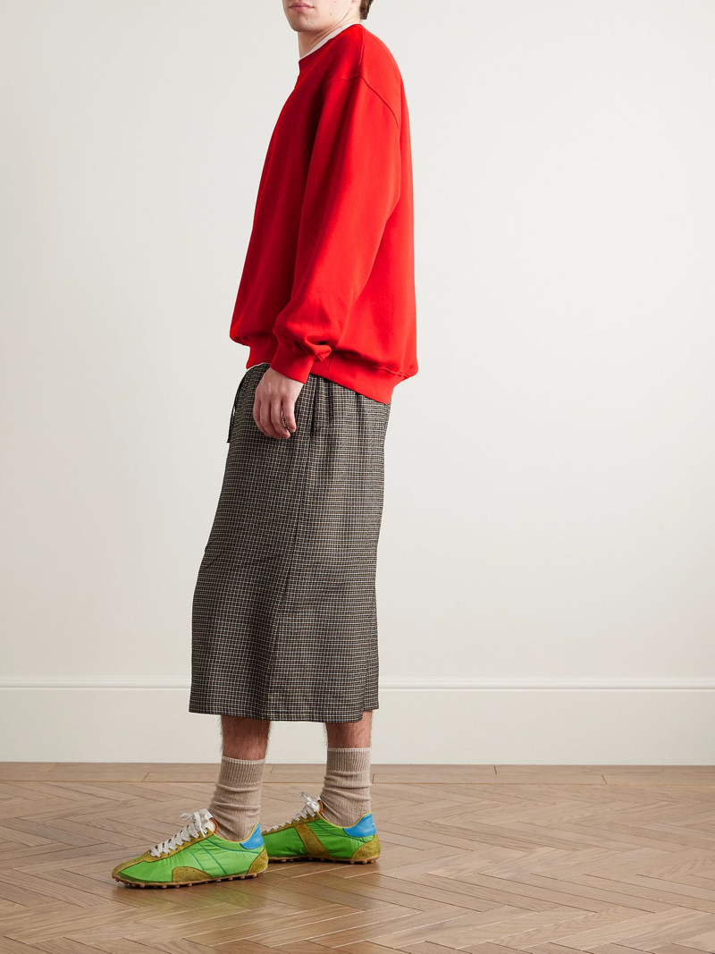 The Elder Statesman Daily Crew Cotton and Cashmere-Blend Jersey Sweatshirt Red outlook