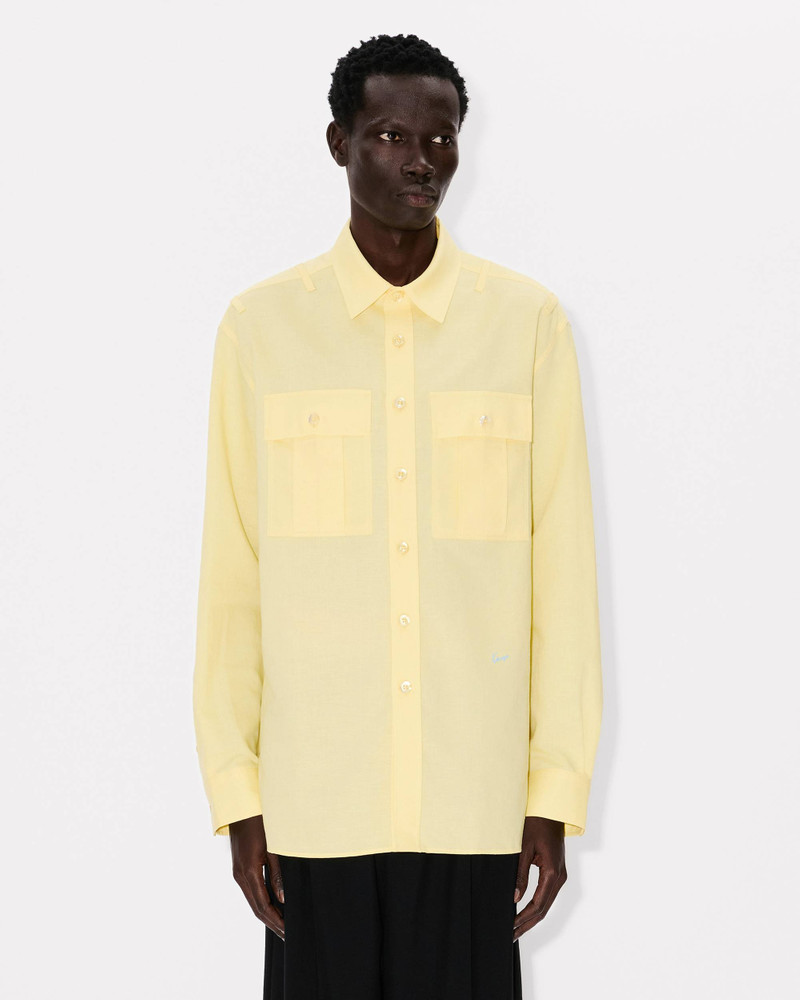 KENZO Cargo overshirt in cotton linen outlook