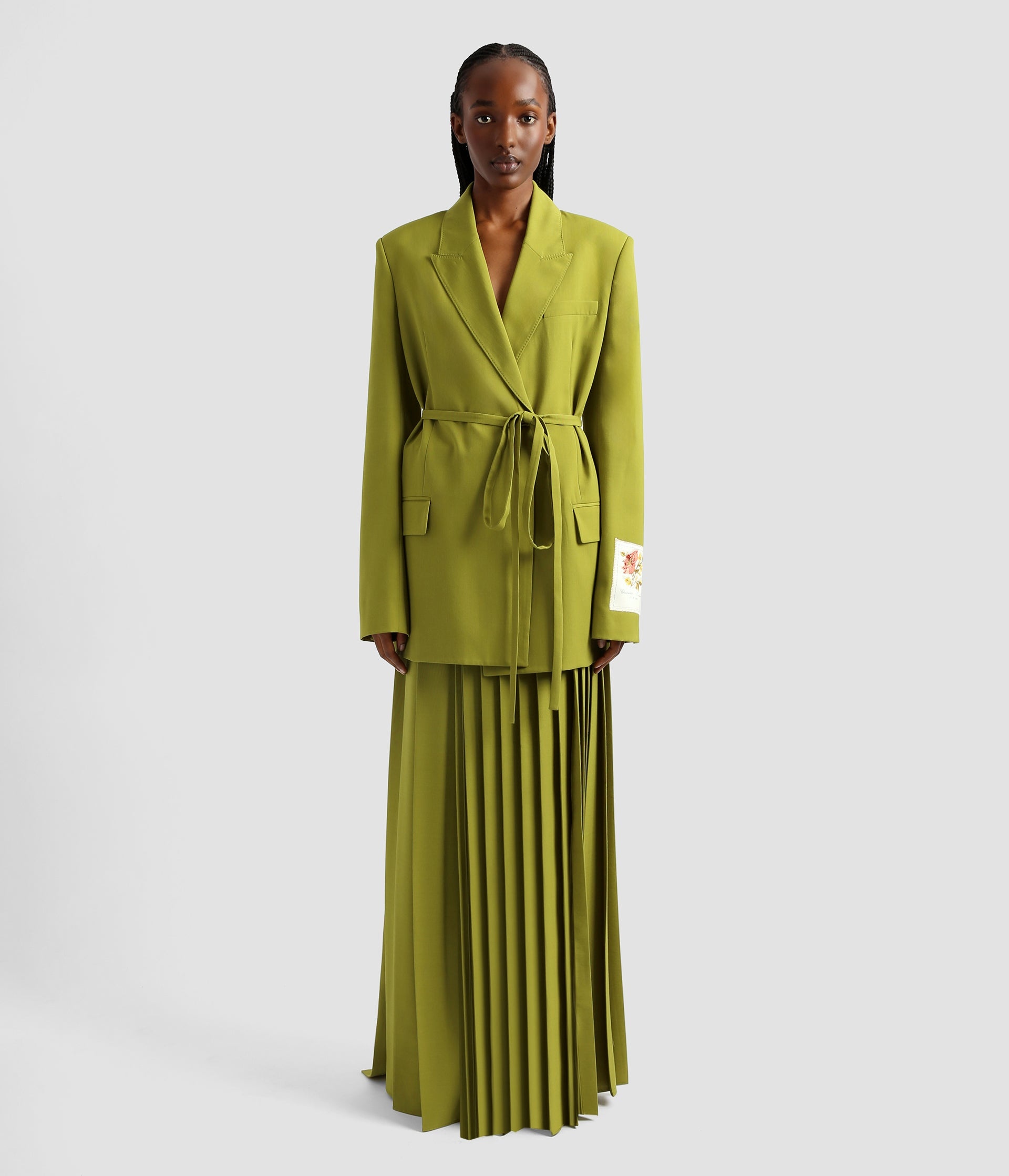 BELTED WRAP BLAZER - 4