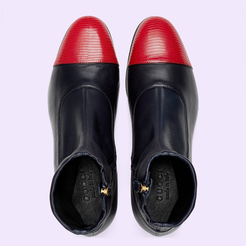 Men's leather boot with lizard 5