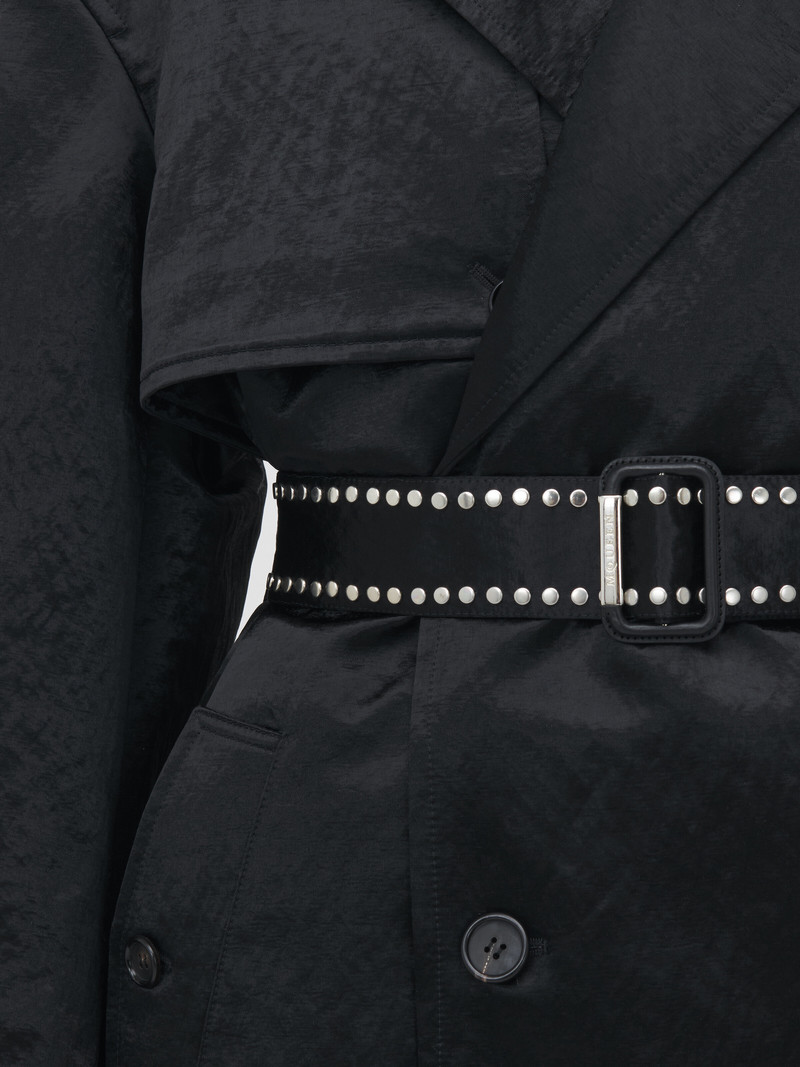 Hammered Satin Trench Coat 5