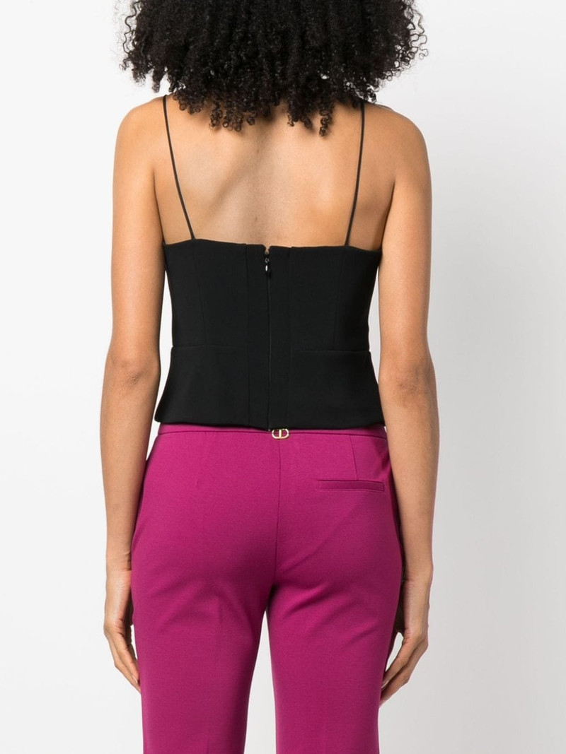 ruffled-trim spaghetti-strap top 4