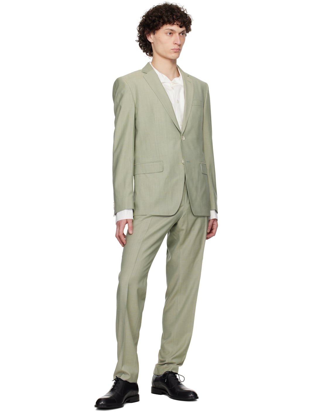 Green Slim-Fit Suit - 5