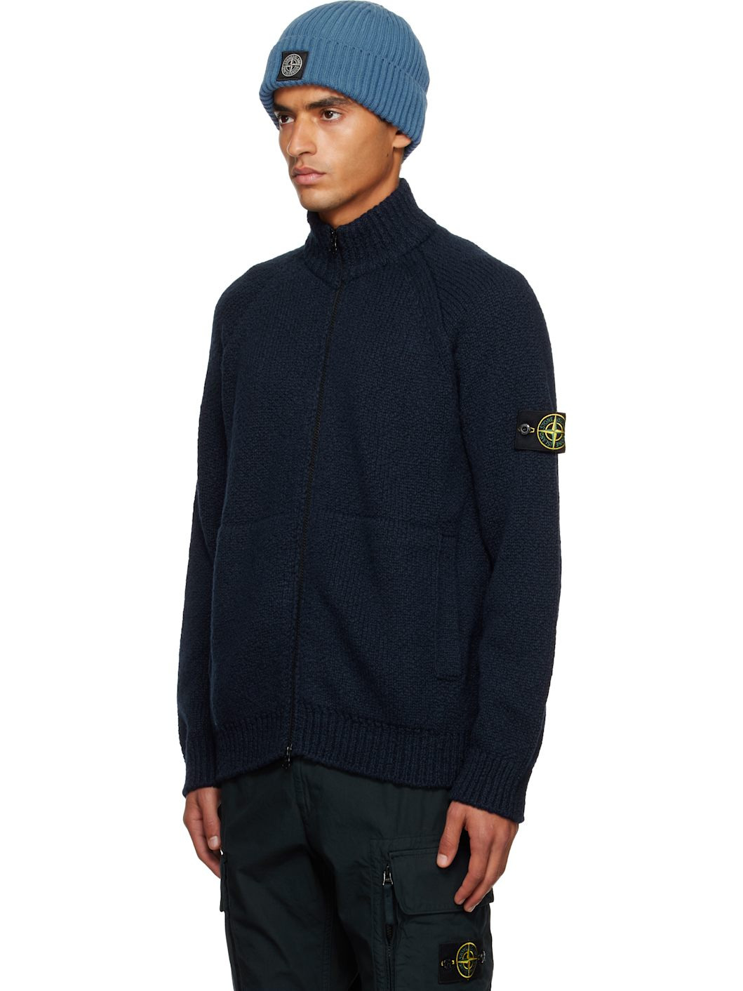 Navy 5100051 Wool Cardigan - 4