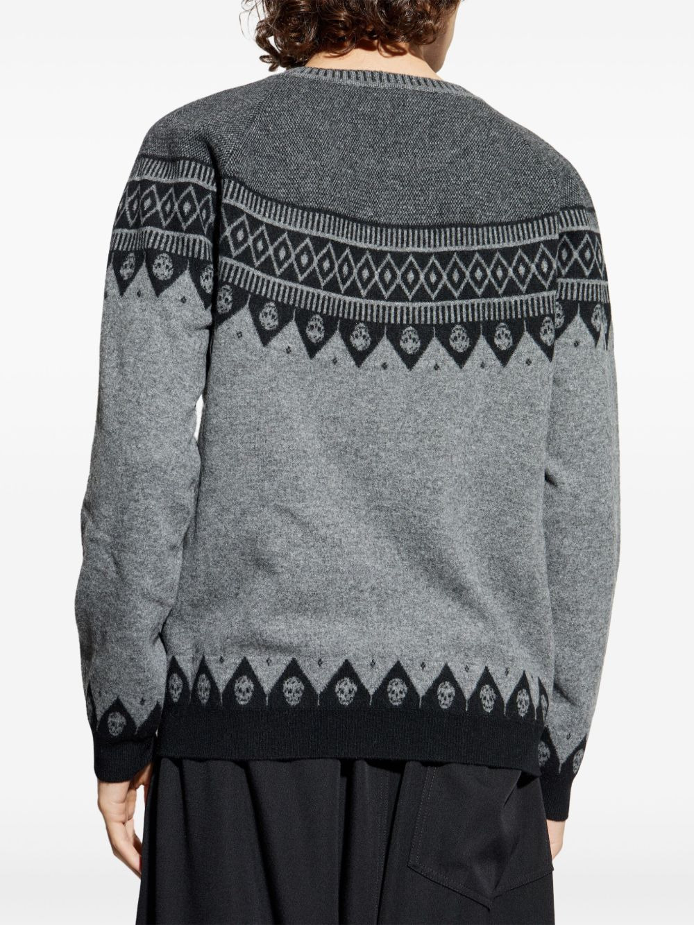 skull-motif wool sweater - 4