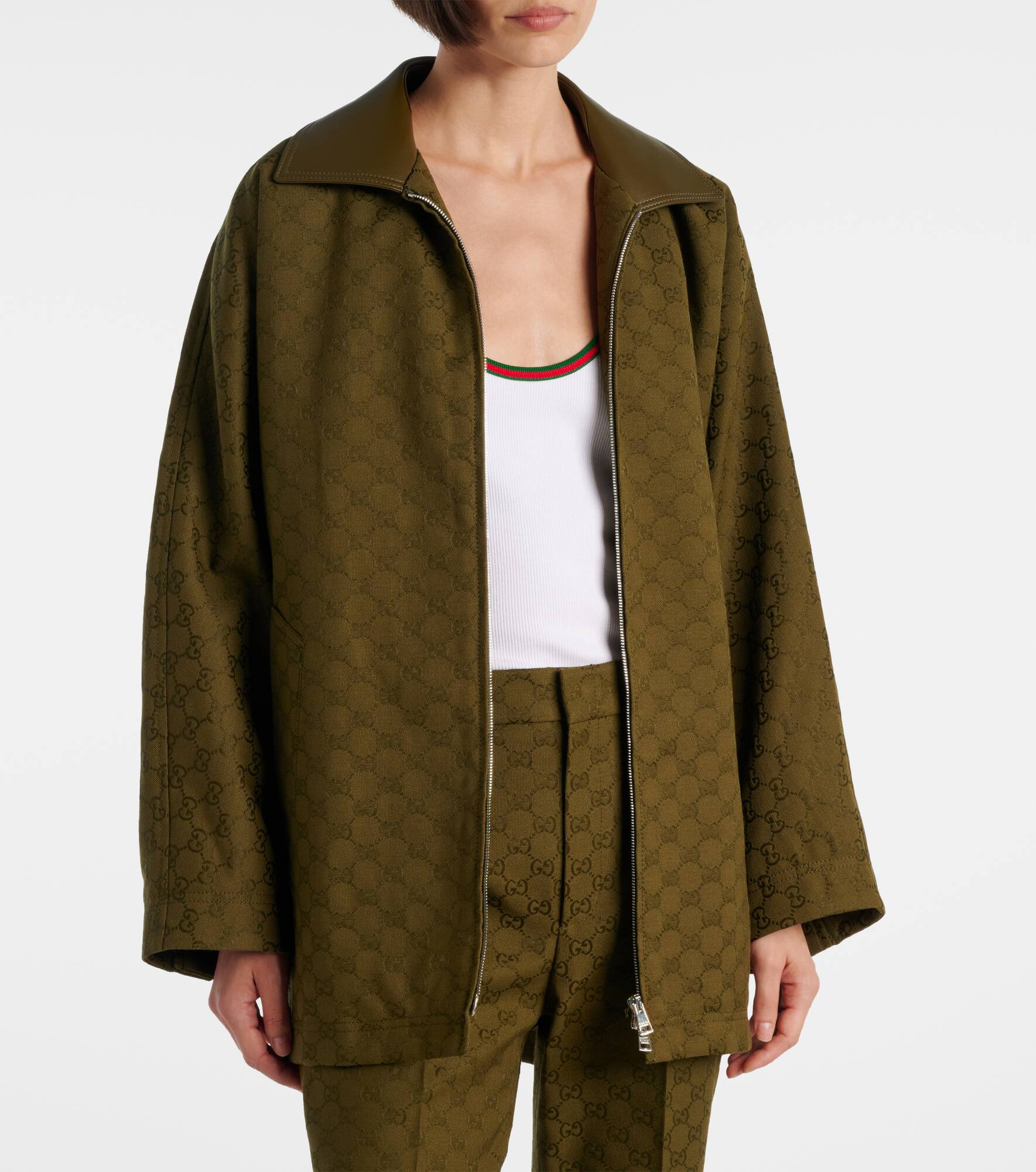 GG Canvas cotton-blend jacket - 6
