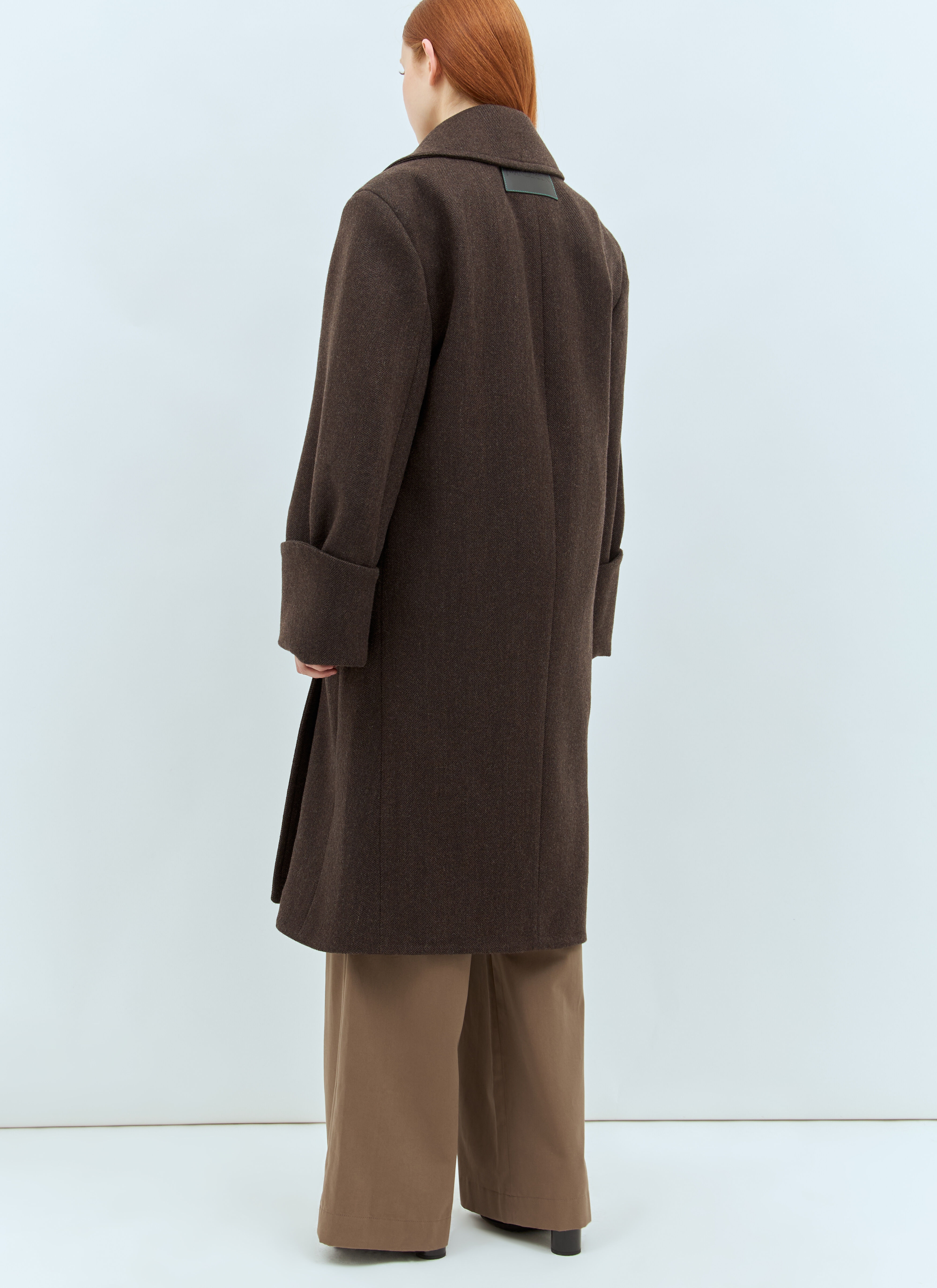 Turn-Up Cuffs Oversized Coat - 5