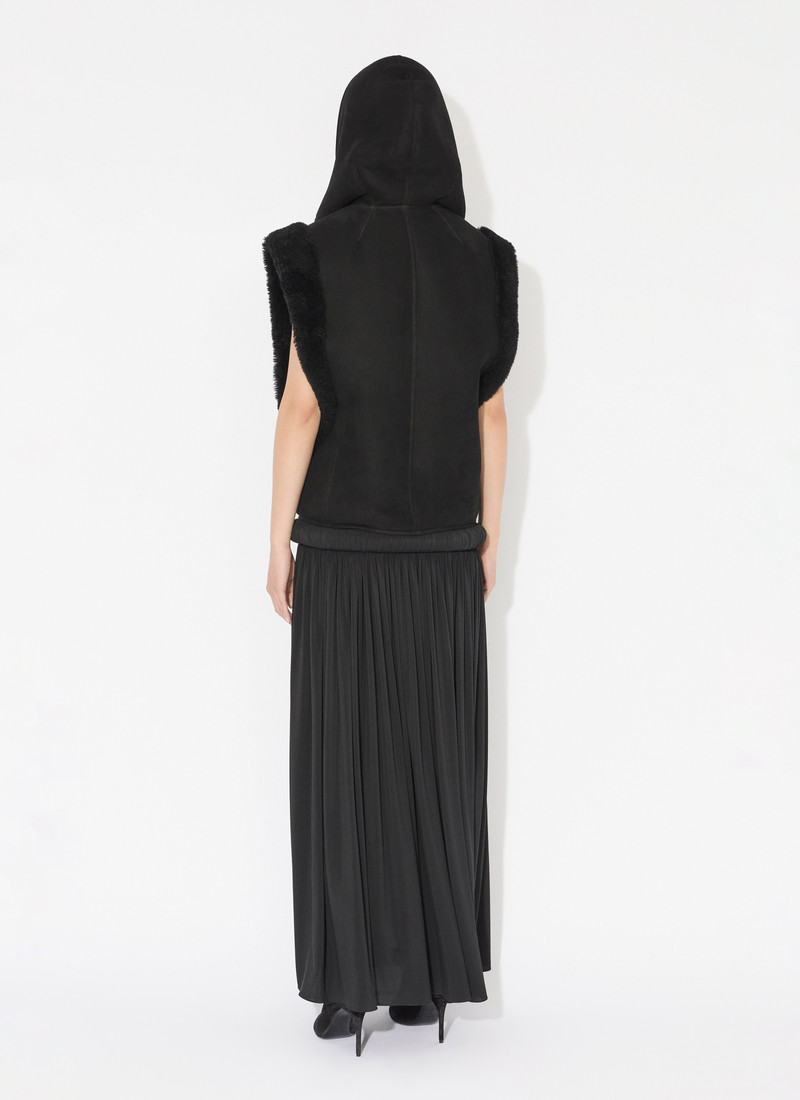 Alaïa SHEARLING HOODED VEST outlook