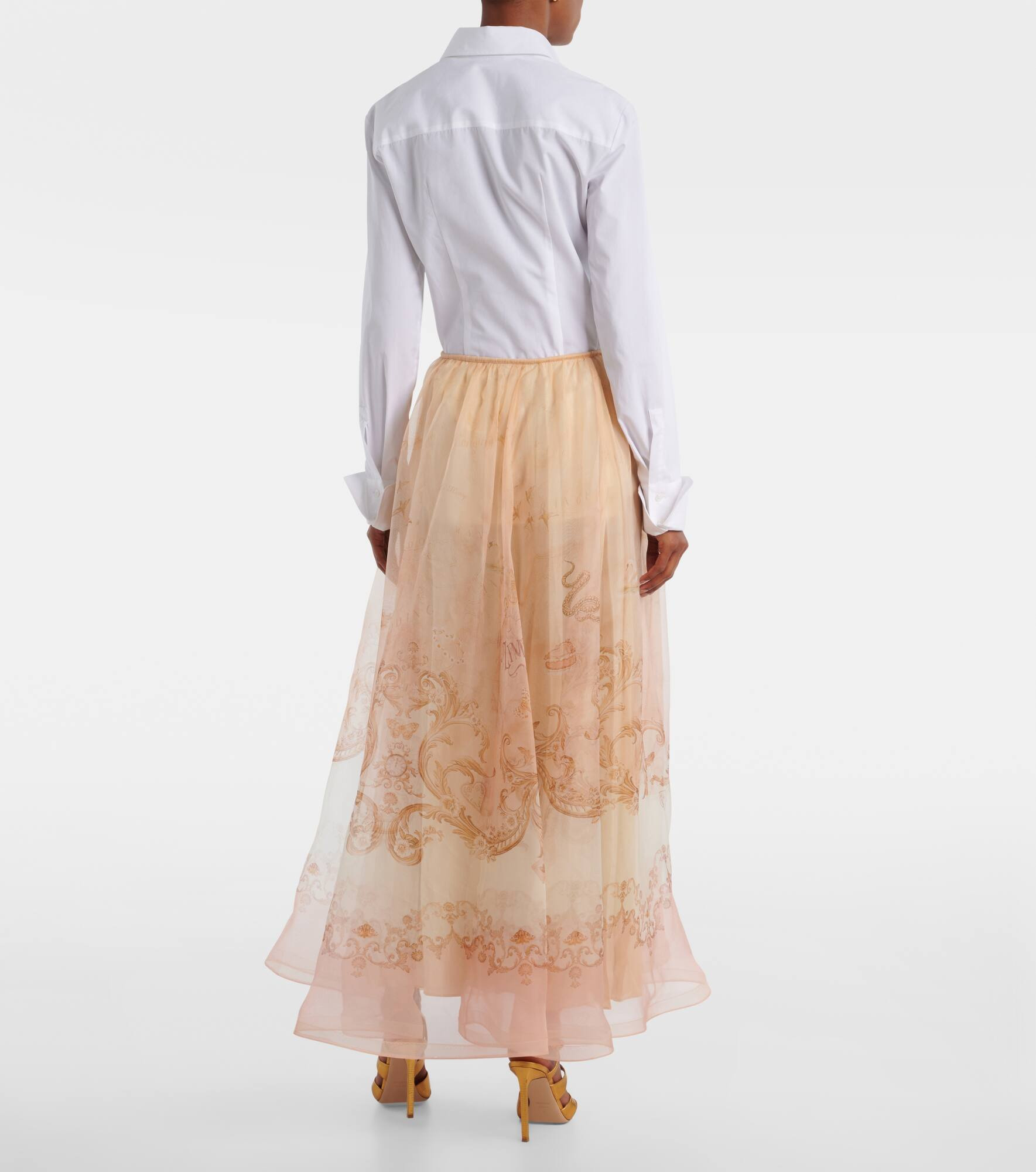 Hypnotic silk organza maxi skirt - 3