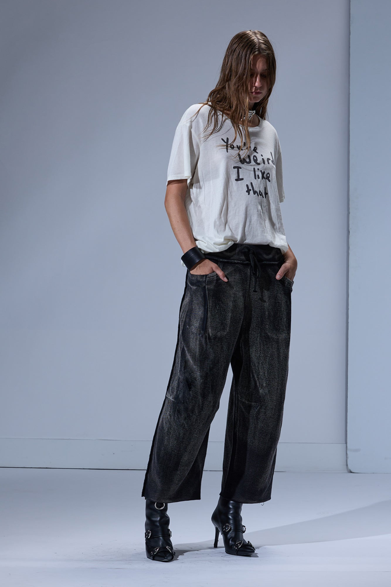 CROPPED PLEATED SWEATPANT - 2