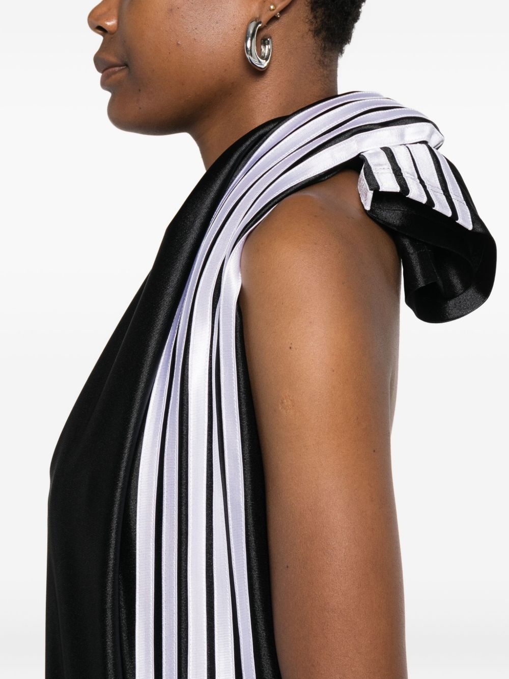 side-stripe mini dress - 5